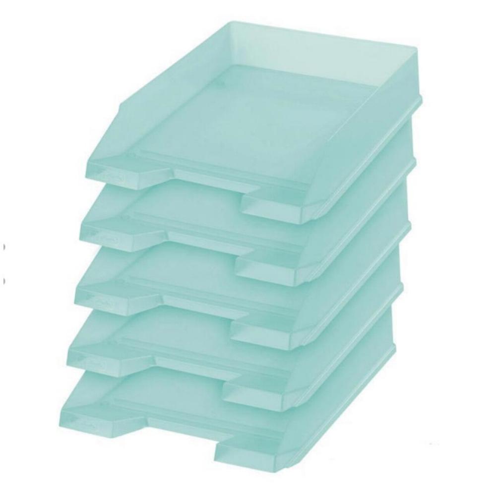 Set 5 tavite documente Herlitz A4 turcoaz pastel transparent
