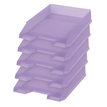 Set 5 tavite documente Herlitz A4 mov pastel transparent Set 5 tavite documente Herlitz A4 mov pastel transparent