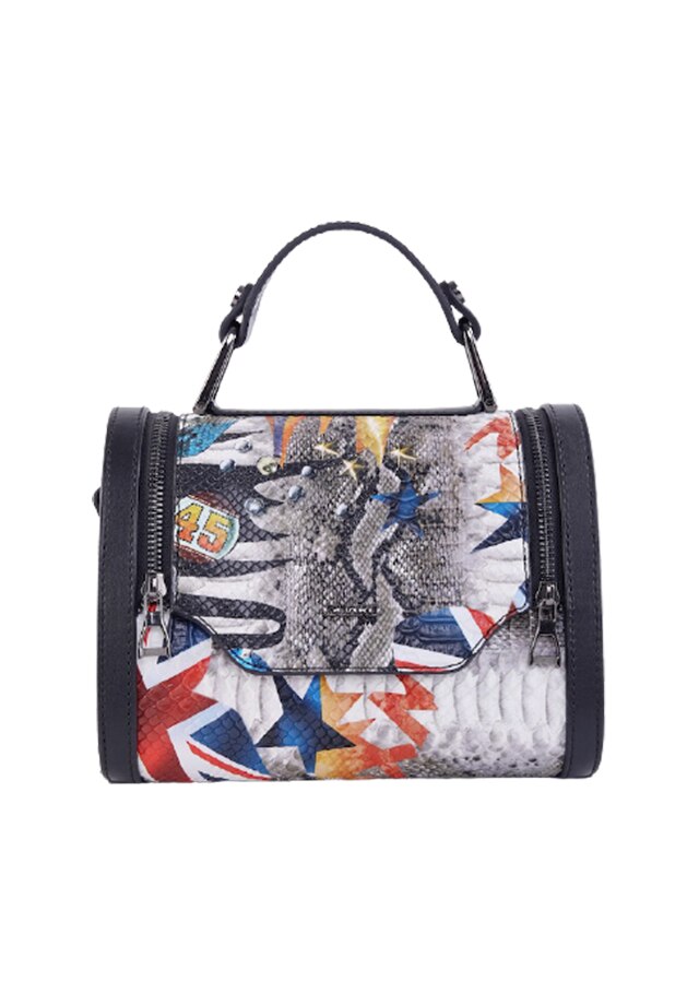 Geanta dama Guard 659 imprimeu abstract, piele ecologica, multicolor