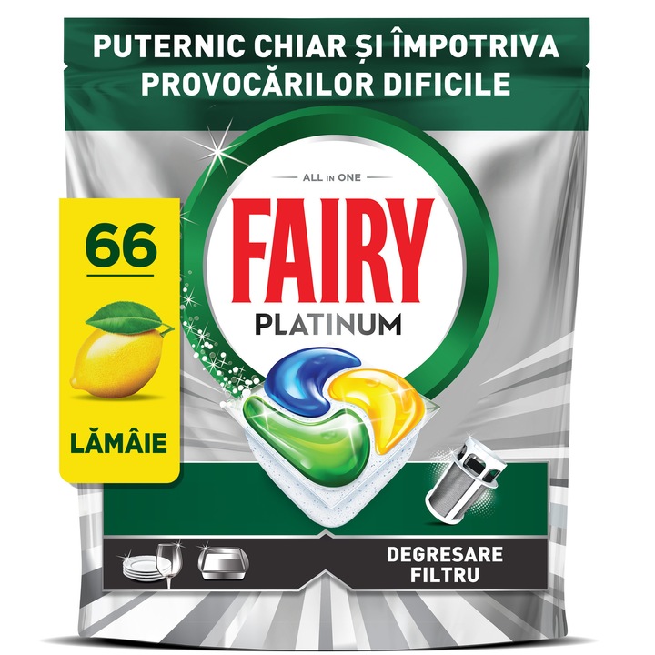 Detergent pentru masina de spalat vase Fairy Platinum, 66 spalari