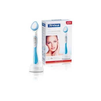 Perie faciala Trisa Sonic Visage 664669, 22.000 de misacari sonice (vibratii sonice), stand-by 3 luni, fabricata in Elvetia Perie faciala Trisa Sonic Visage 664669, 22.000 de misacari sonice (vibratii sonice), stand-by 3 luni, fabricata in Elvetia