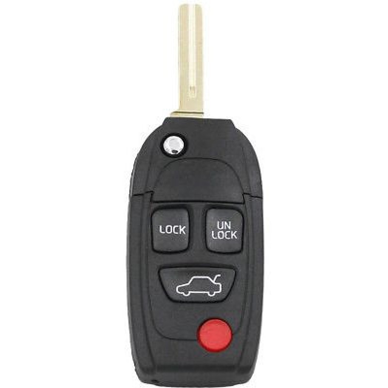 Carcasa Cheie Briceag compatibil Volvo, 4 Butoane NE66, plastic ABS, negru