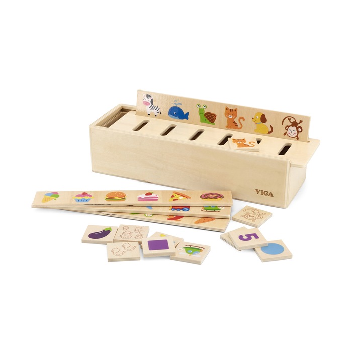 Игра за сортиране на изображения Viga Toys, дърво