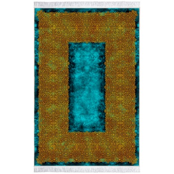 Covor Persan Mecanic EuCarpet 400409K1 Dimensiune 200x300cm Design VIP Albastru Covor Persan Mecanic EuCarpet 400409K1 Dimensiune 200x300cm Design VIP Albastru