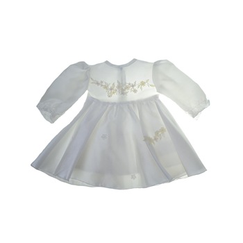 Rochita pentru fete Mini Junior 140-62A, Alb, 3 luni Rochita pentru fete Mini Junior 140-62A, Alb, 3 luni