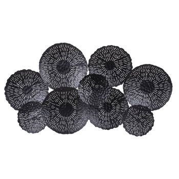 Decoratiune metalica pentru perete, negru, 66x120x7 cm Decoratiune metalica pentru perete, negru, 66x120x7 cm