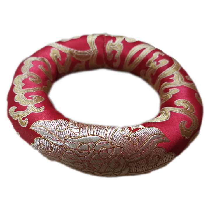 Suport, accesoriu decorativ, matase, bol tibetan, rosu, sino FORTA NATURII