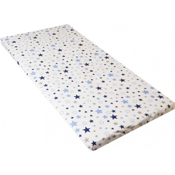 Cearceaf din bumbac cu elastic 120x60 cm Blue Stars Cearceaf din bumbac cu elastic 120x60 cm Blue Stars