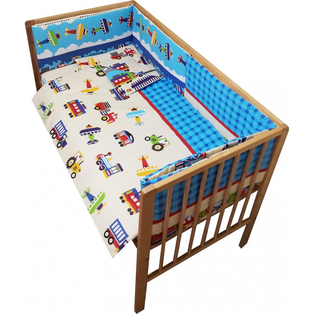 Lenjerie patut 120x60 cm cu 5 piese Nichiduta Travel