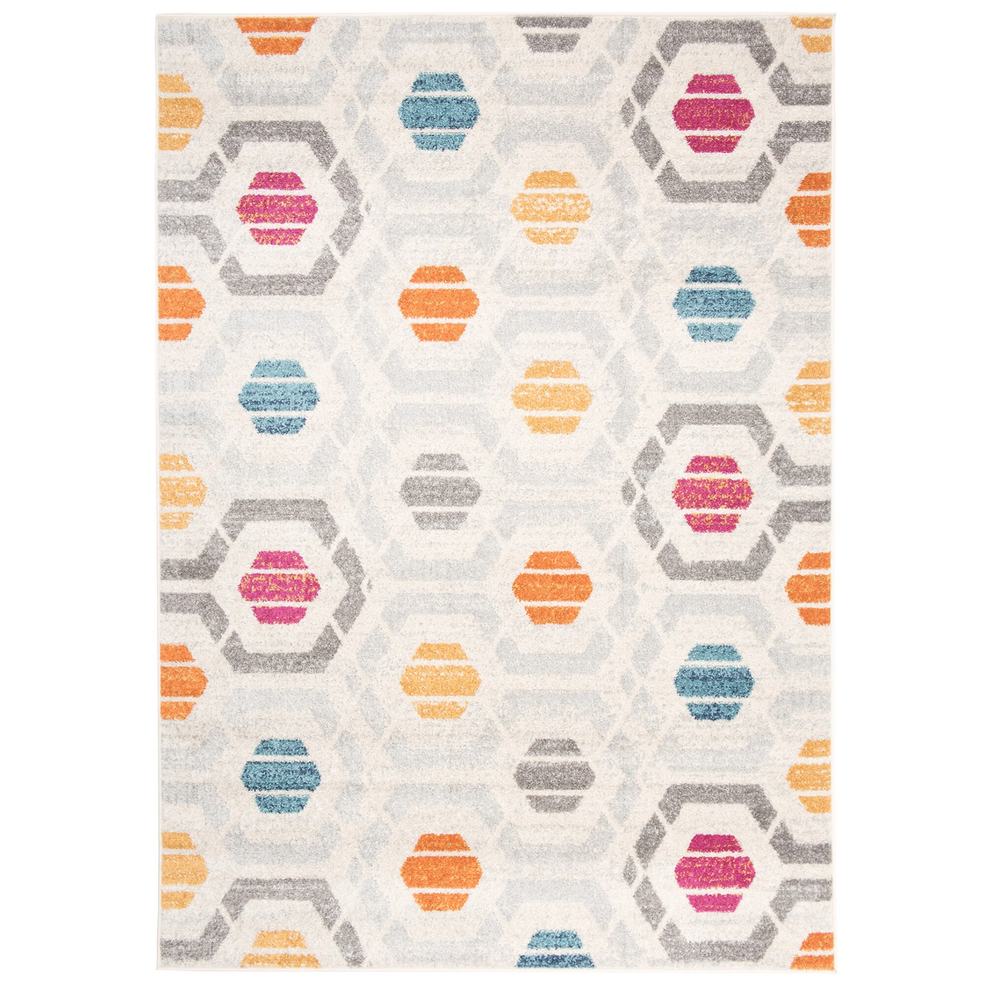 Covor Cosmo Modern Designer Abstract Multicolour Chemex F154E alb 200x300