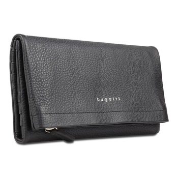 Portofel dama negru din piele naturala moale, Bugatti model Lady Top 401 magazinuldegenti Portofel dama negru din piele naturala moale, Bugatti model Lady Top 401 magazinuldegenti