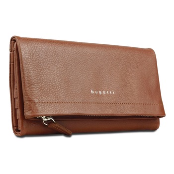 Portofel dama maro coniac din piele naturala moale, Bugatti model Lady Top 401 magazinuldegenti Portofel dama maro coniac din piele naturala moale, Bugatti model Lady Top 401 magazinuldegenti