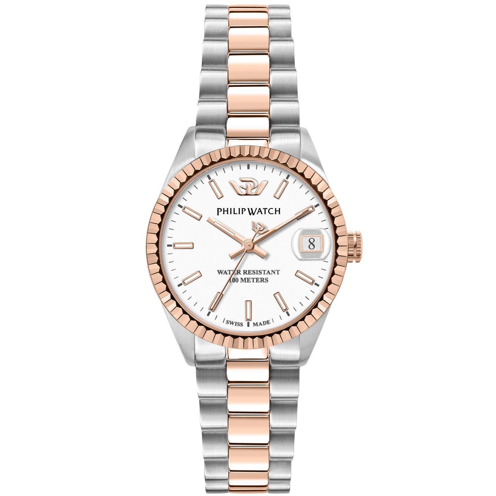 Ceas dama Philip Watch R8253597580 Quartz Argintiu, Rose gold