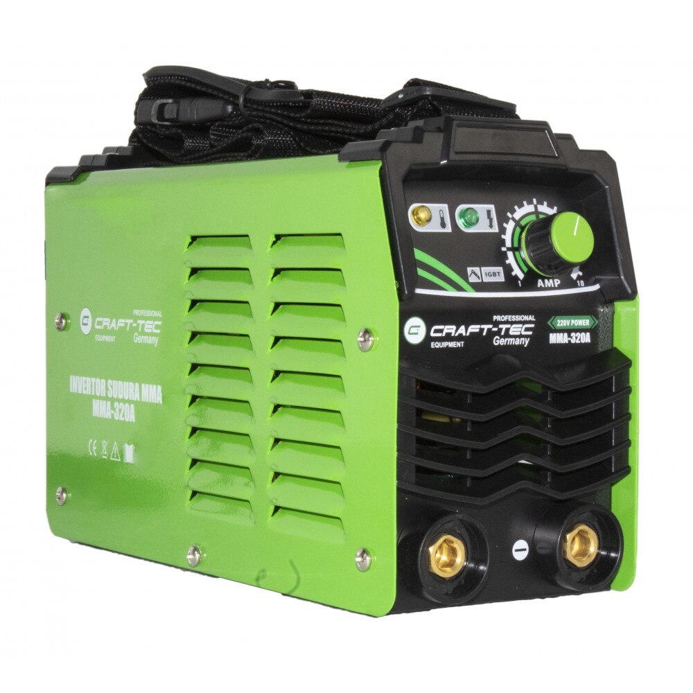 Aparat de sudura CRAFT-TEC 320A, palmari si electrozi, Accesorii incluse