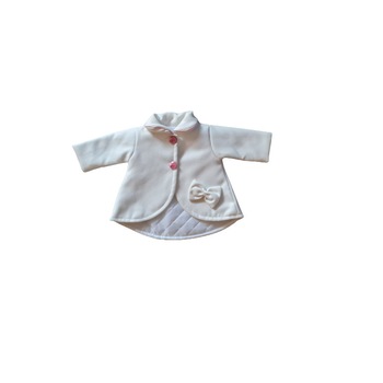 Set rochita botez cu Palton , Pantaloni si Caciulita, alb cu roz Set rochita botez cu Palton , Pantaloni si Caciulita, alb cu roz