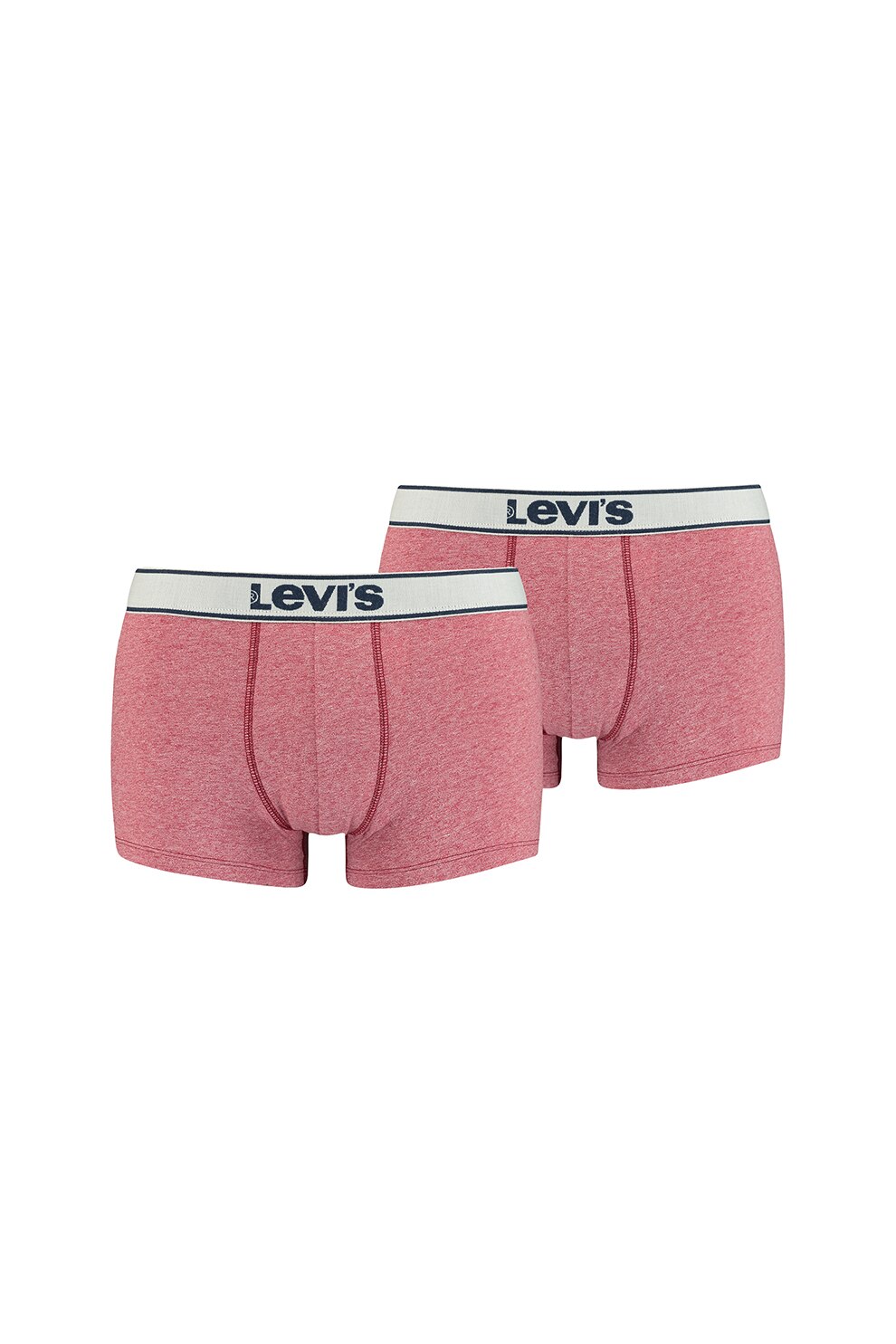 Levi's, Set de boxeri cu banda logo in talie - 2 perechi, Roz prafuit
