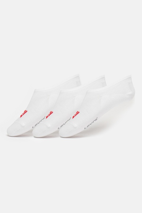 Levi's, Set de sosete unisex pana la glezna - 3 perechi, Rosu, Alb, 39-42