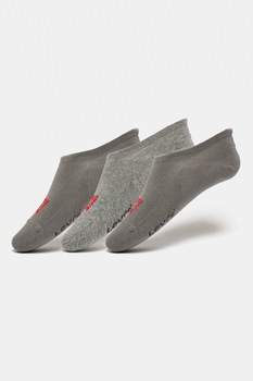Levi's, Set de sosete unisex foarte scurte - 3 perechi, Gri/Gri cenusa/Gri melange Levi's, Set de sosete unisex foarte scurte - 3 perechi, Gri/Gri cenusa/Gri melange