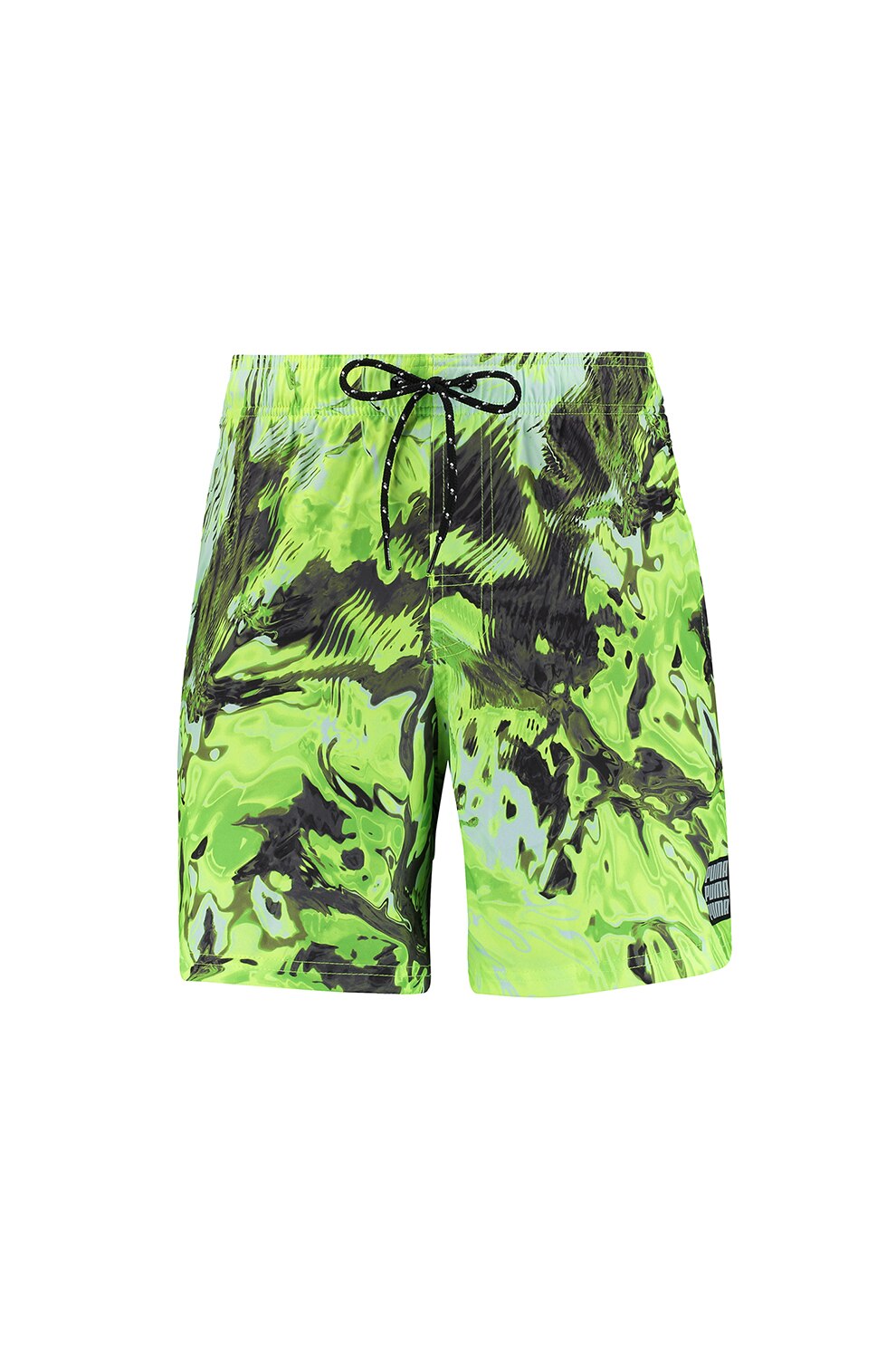 Puma, Bermude de baie cu model grafic, Verde, L