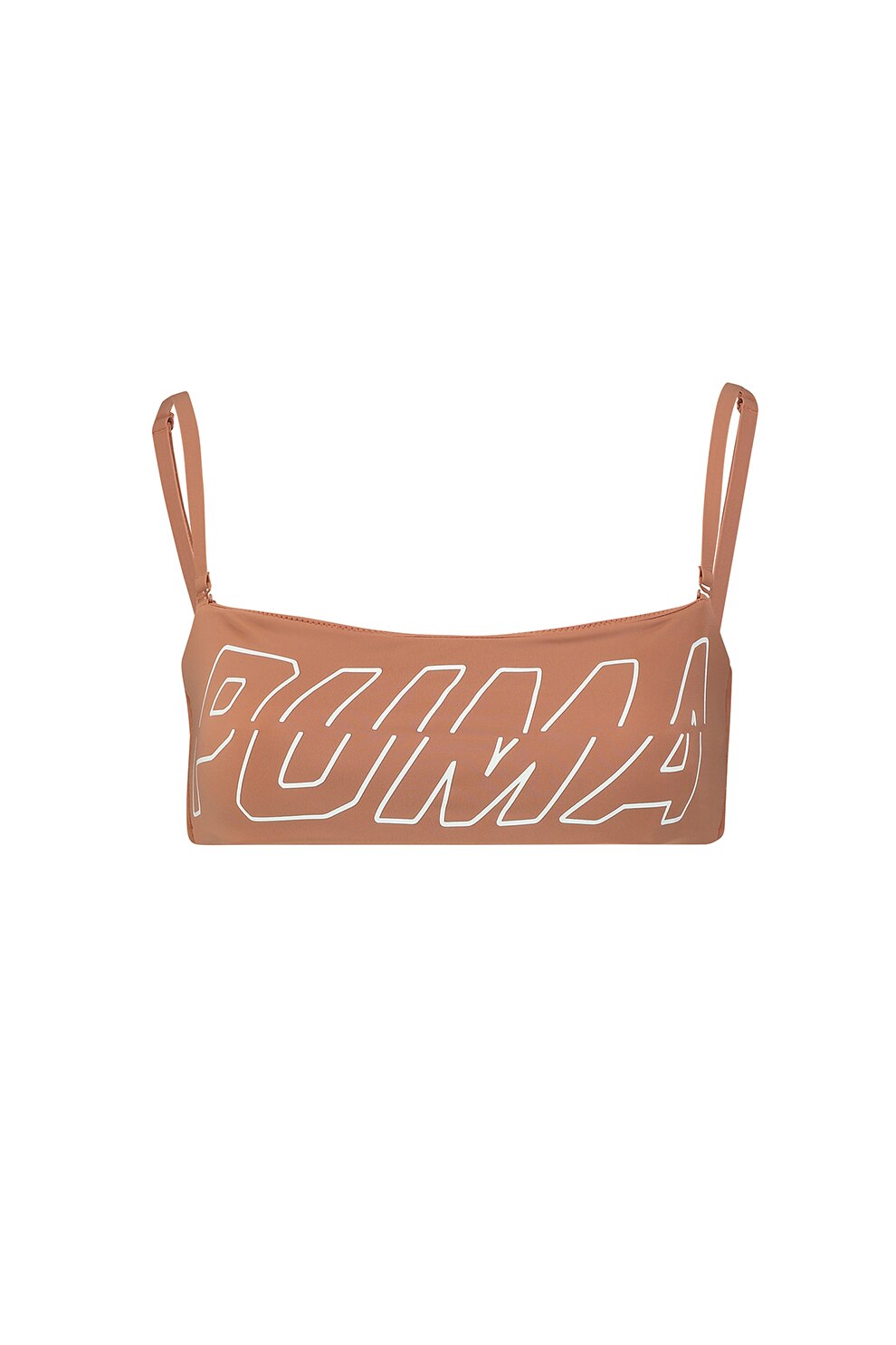 Puma, Sutien de baie bandeau cu imprimeu logo, Oranj persan