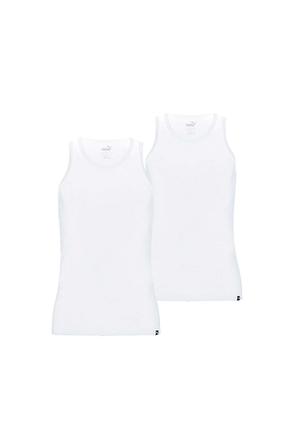 Puma, Set de topuri de casa din bumbac - 2 piese, Alb