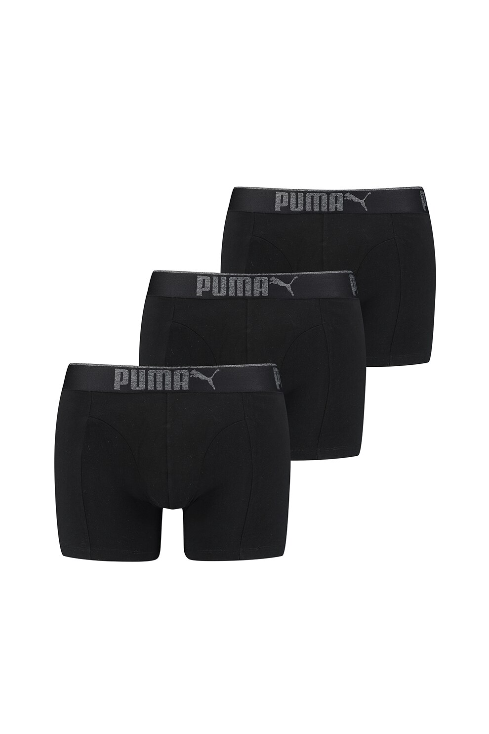 Puma, Set de boxeri cu banda elastica - 3 perechi, Negru