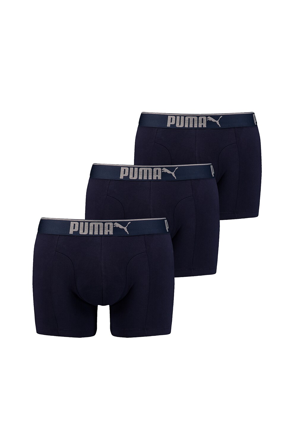 Puma, Set de boxeri cu banda elastica - 3 perechi, Bleumarin