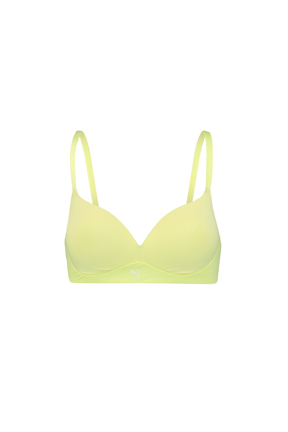 Puma, Sutien cu burete si bretele ajustabile, Galben pal