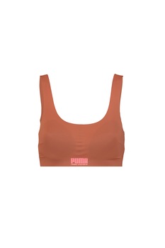 Puma, Bustiera cu imprimeu logo discret, Maro Puma, Bustiera cu imprimeu logo discret, Maro