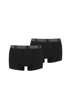 Puma, Set de boxeri cu banda logo in talie - 2 perechi, Negru Puma, Set de boxeri cu banda logo in talie - 2 perechi, Negru