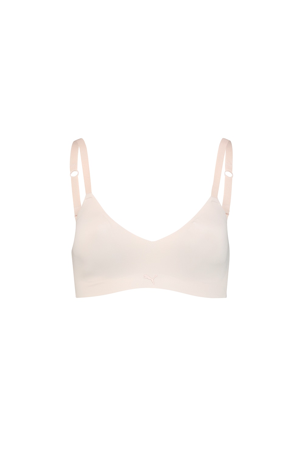 Puma, Sutien cu burete subtire si decolteu in V, Alb