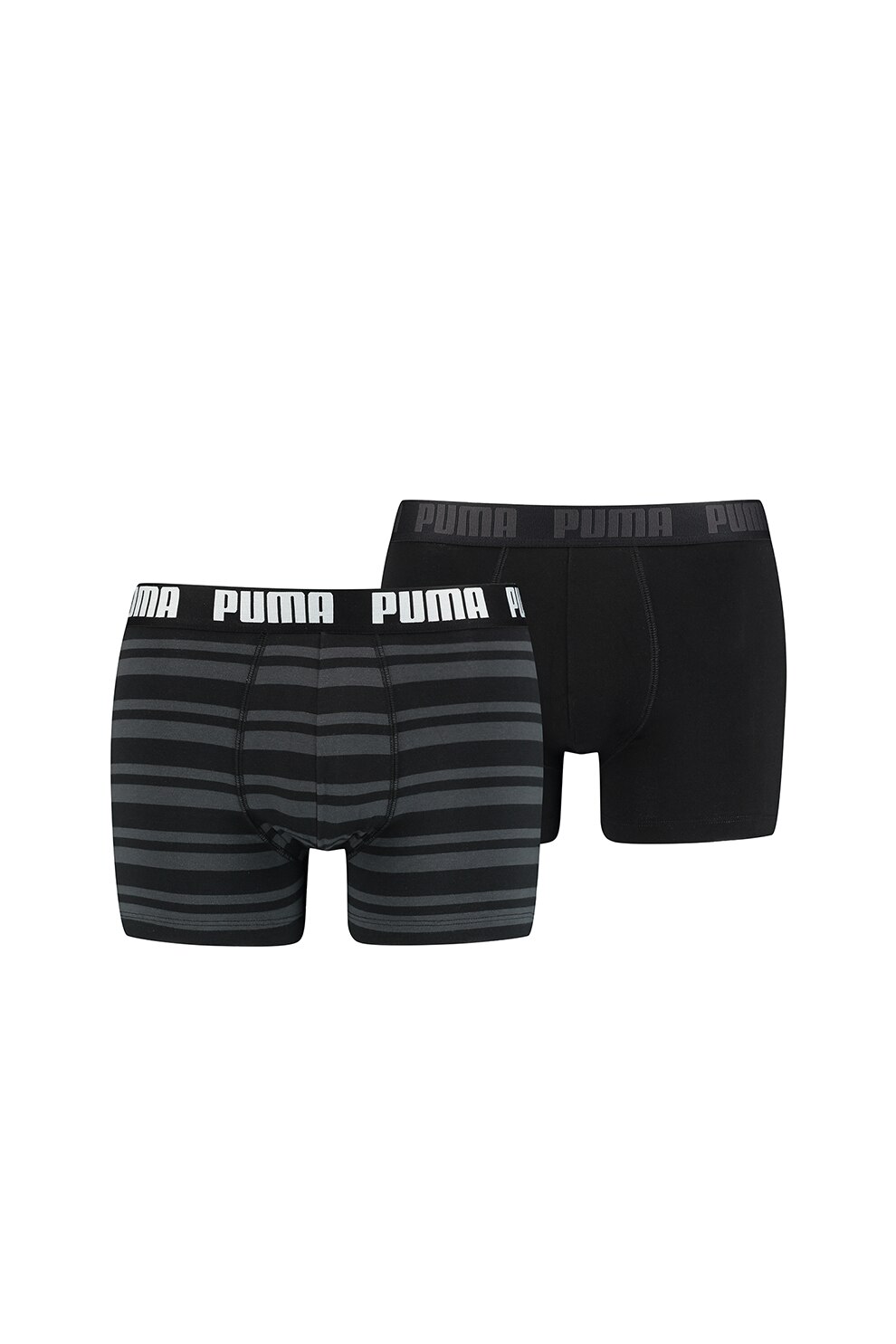 Puma, Set de boxeri cu imprimeu - 2 perechi ', Gri/negru