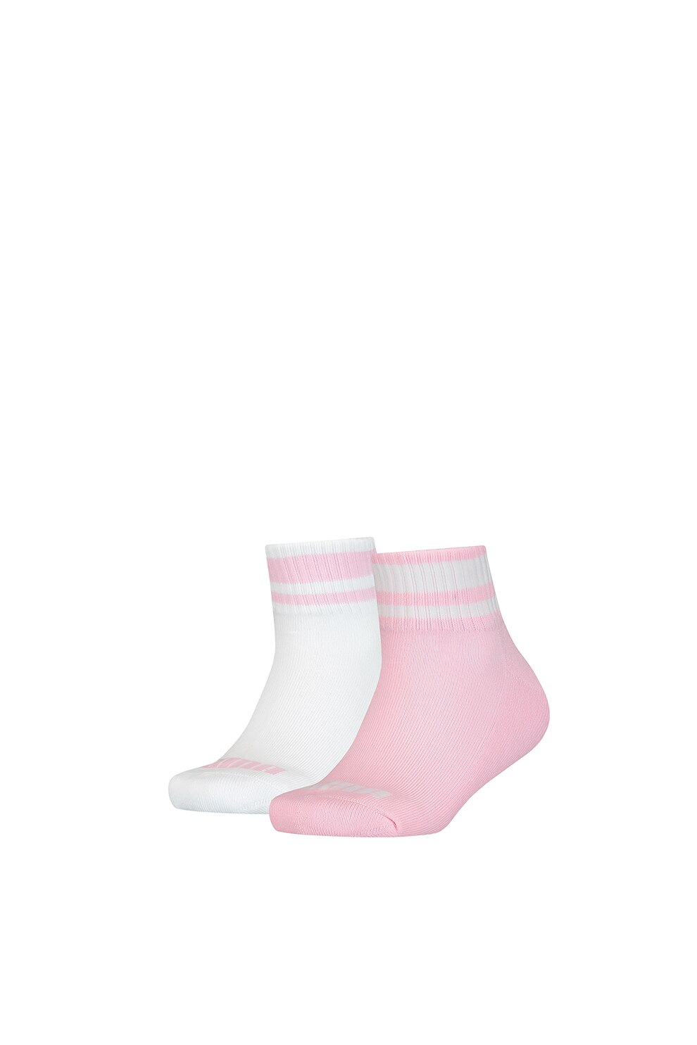 Puma, Set de sosete scurte - 2 perechi, Alb/Roz, 39-42 EU