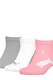 Puma, Set de sosete scurte - 3 perechi, Gri/Alb/Roz, 31-34 EU