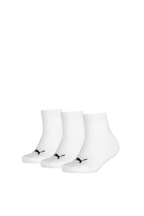 Puma, Чорапи с лого - 3 чифта, Бял, 39-42 EU
