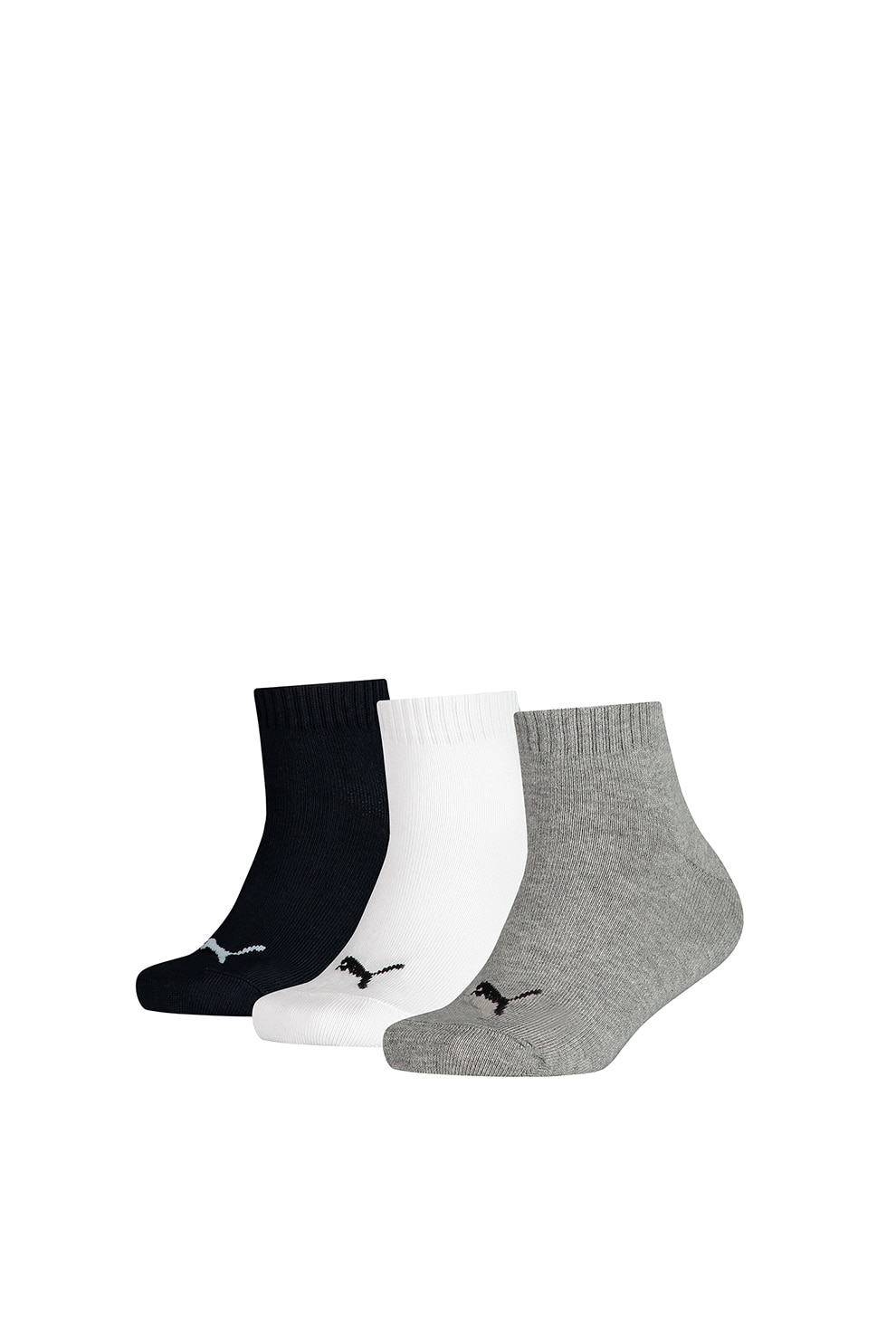 Puma, Set de sosete scurte cu imprimeu logo - 3 perechi