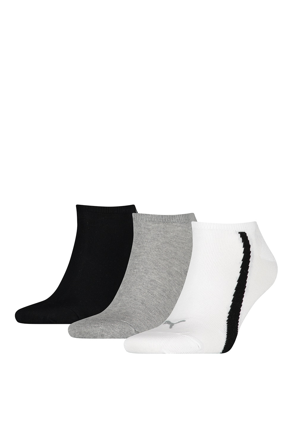 Puma, Set de sosete scurte unisex cu logo - 3 perechi