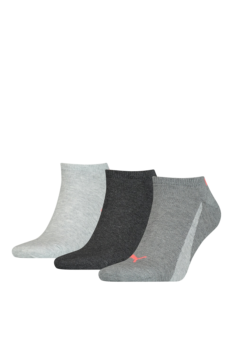 Puma, Set de sosete scurte unisex cu logo - 3 perechi