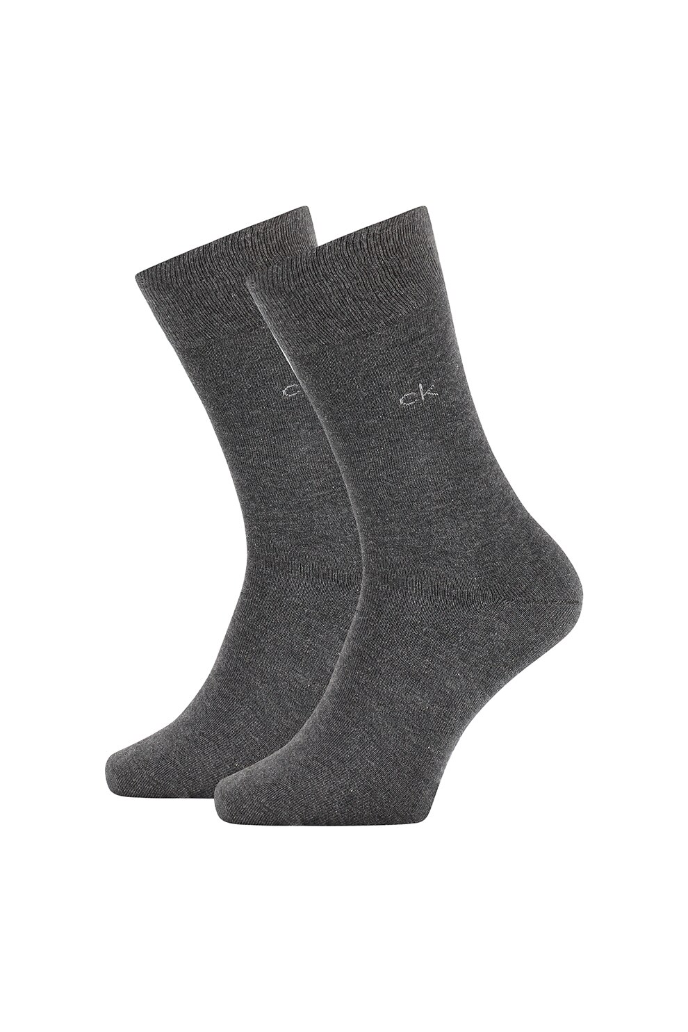CALVIN KLEIN, Set de sosete scurte - 2 perechi, Gri inchis, 43-46