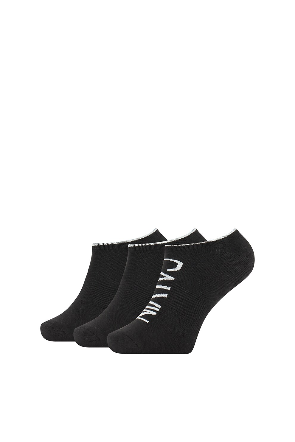 CALVIN KLEIN, Set de sosete scurte - 3 perechi, Negru, One Size