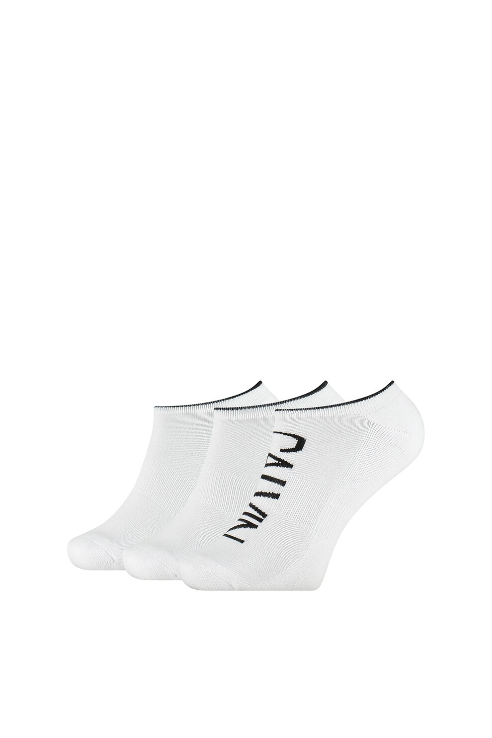 CALVIN KLEIN, Set de sosete scurte - 3 perechi, Alb, One Size