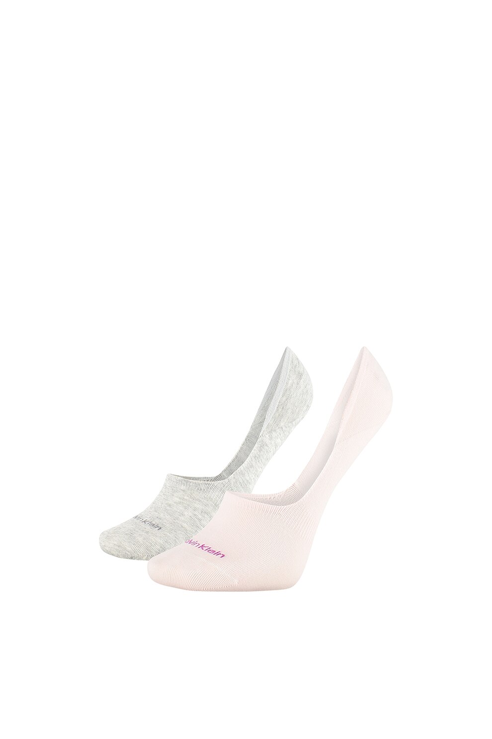 CALVIN KLEIN, Set de sosete foarte scurte - 2 perechi, Roz pal/Gri, 39-42