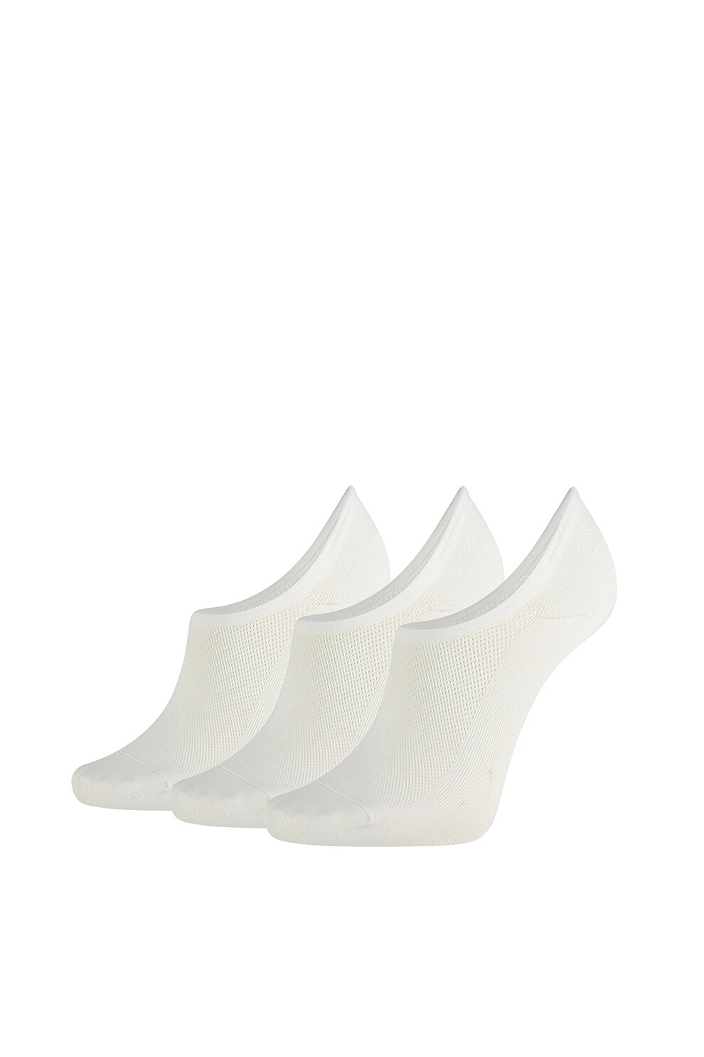 CALVIN KLEIN, Set de sosete scurte - 3 perechi, Alb prafuit, One Size