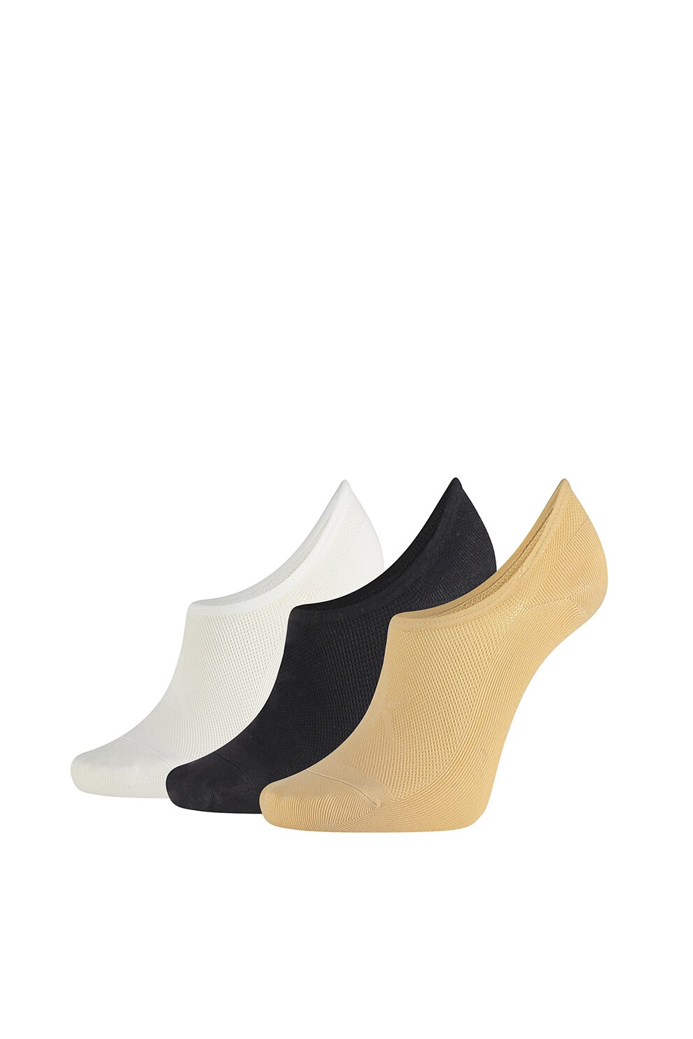 CALVIN KLEIN, Set de sosete scurte - 3 perechi, Galben/Negru/Alb, One Size