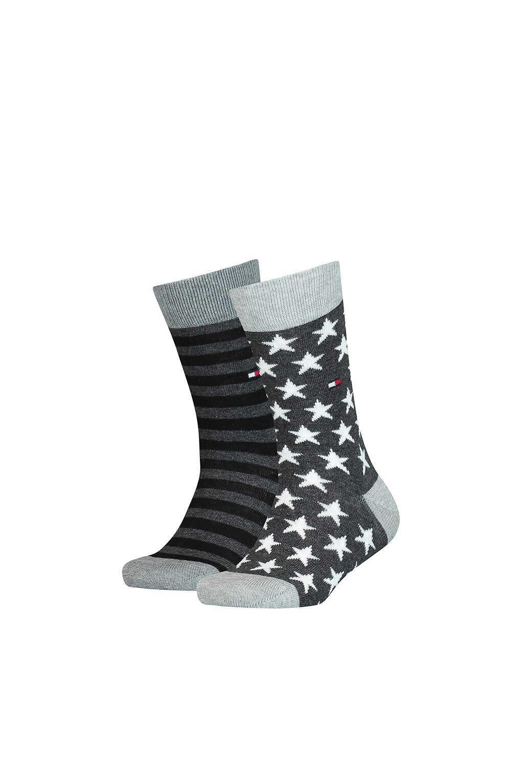 Tommy Hilfiger, Set de sosete cu stele si dungi - 2 perechi
