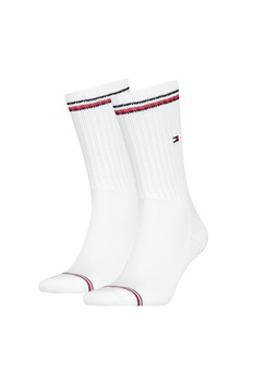 Tommy Hilfiger, Set de sosete lungi cu detalii in dungi - 2 perechi Tommy Hilfiger, Set de sosete lungi cu detalii in dungi - 2 perechi