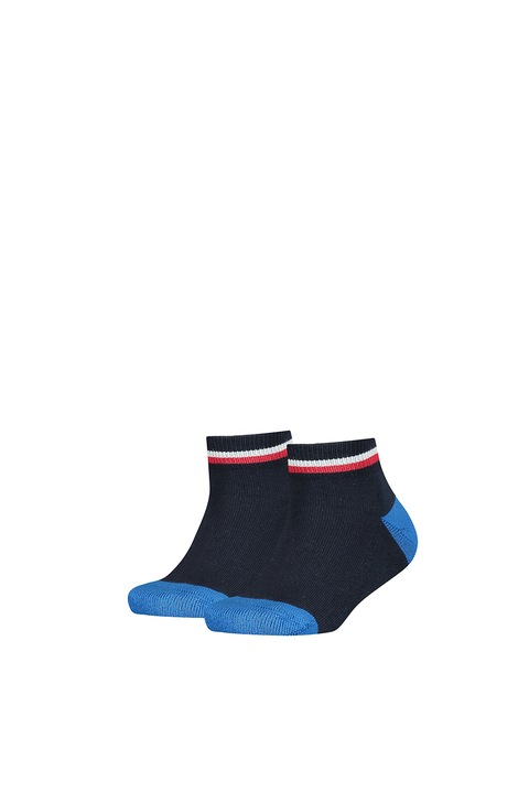 Tommy Hilfiger, Къси чорапи с райе - 2 чифта, Тъмносин, 31-34 EU