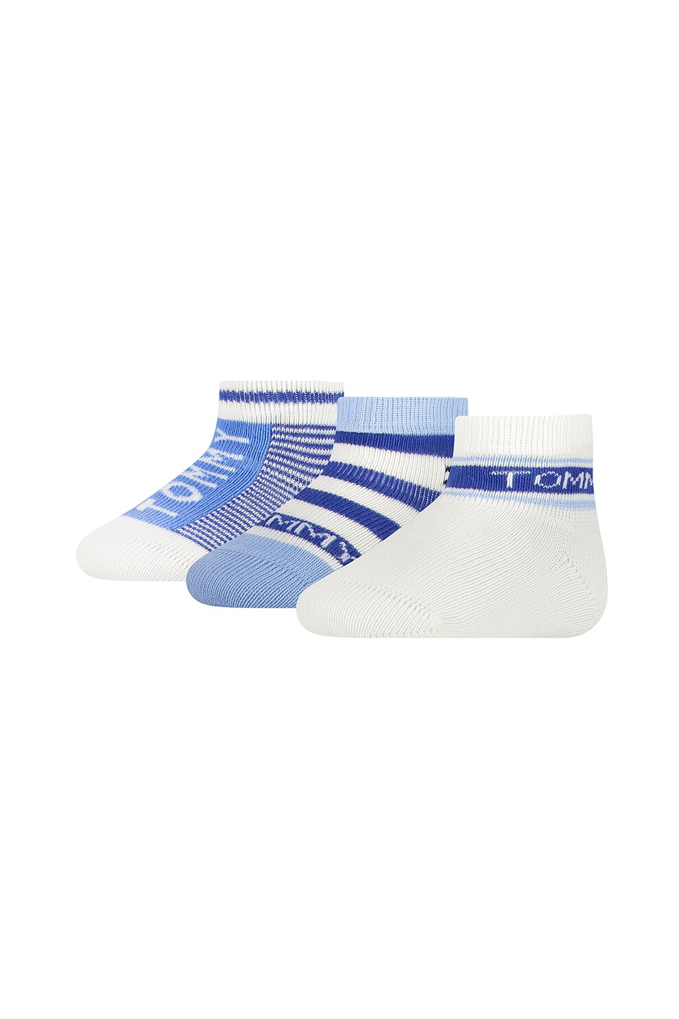 Tommy Hilfiger, Set de sosete scurte cu imprimeu logo - 3 perechi
