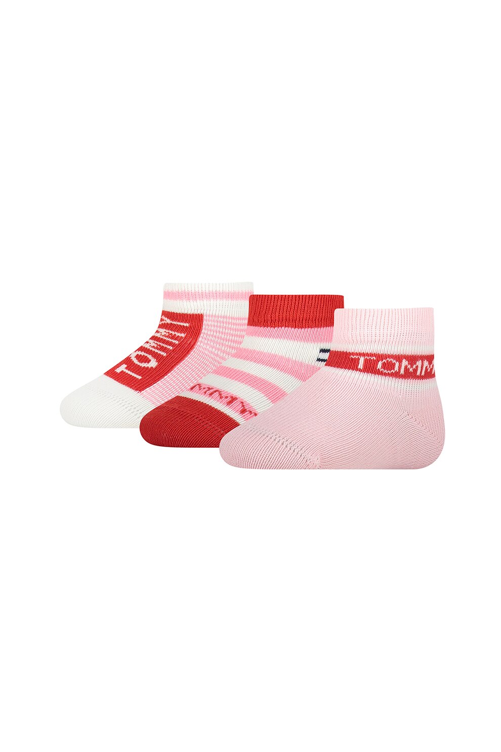 Tommy Hilfiger, Set de sosete scurte cu imprimeu logo - 3 perechi