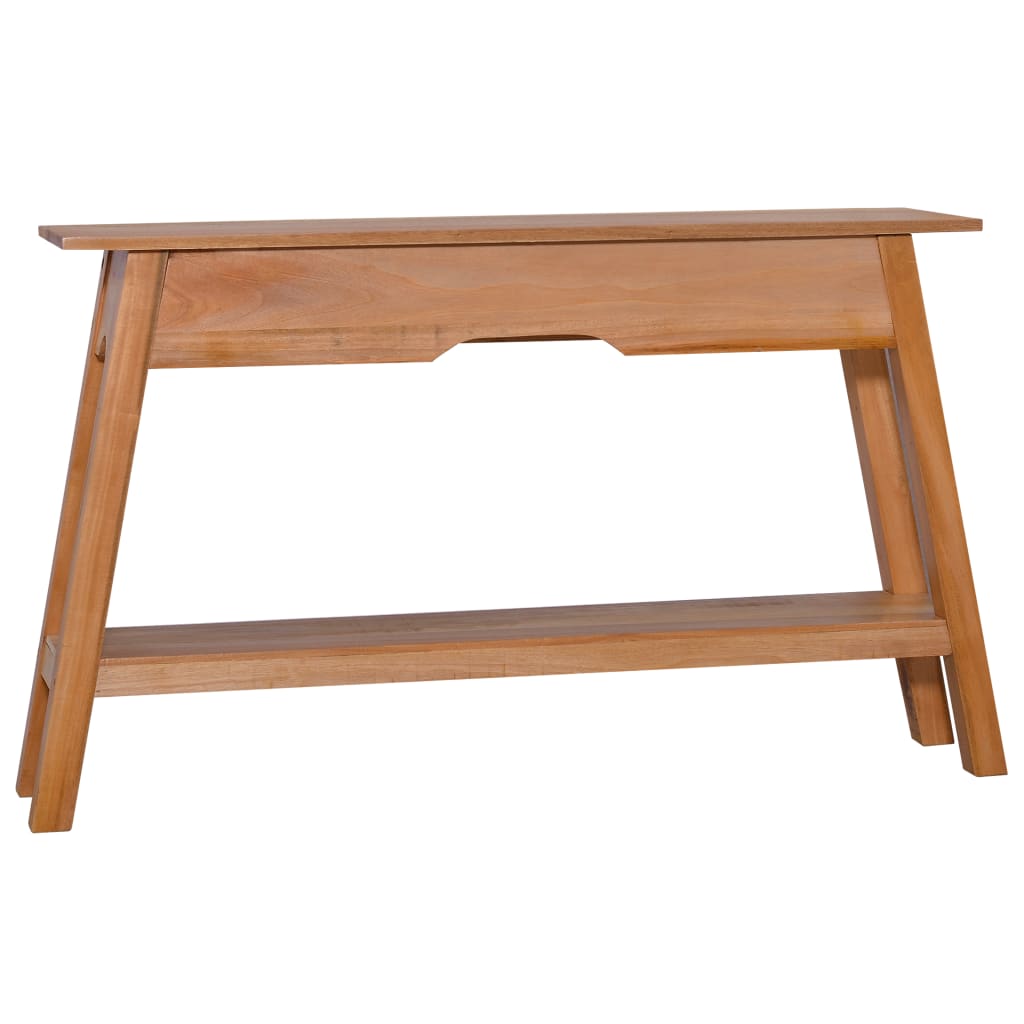 Masa consola, vidaXL, Lemn de mahon, 120 x 30 x 75 cm, Maro deschis